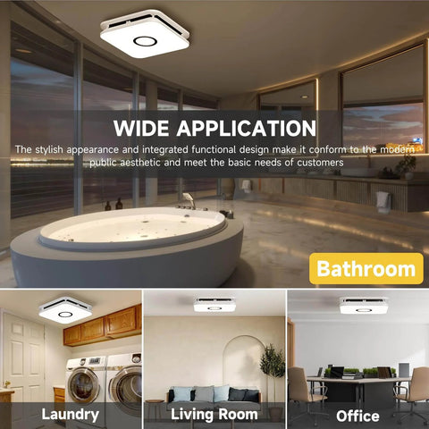 Powerful 2-In-1 Bathroom Exhaust Fan With Light For Quick Moisture Removal And Odor Control installed in various rooms