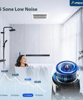 Ultra Quiet Bathroom Exhaust Fan 110 CFM Ceiling Mount Retrofit With Low Noise 1.5 Sones Easy Install 4 Inch Duct UL Certified