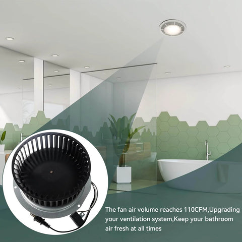 Upgrade QT-110N-B QT-80N-B QT-90N-B QT-9093 QT-100L Bathroom Fan Motor & Blower Wheel Replacement in modern bathroom