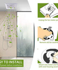 Installation diagram of Universal Bathroom Fan Motor Replacement - SM550 Electric Vent Fan Motor Kit for Nu-Tone Br-oan 50 CFM 120V.