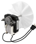 Universal Bathroom Fan Motor Replacement - SM550 Electric Vent Fan Motor Kit with blower wheel, 50 CFM 120V, shown close-up.