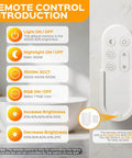 Remote control for Bathroom Exhaust Fan With Light 160 CFM Quiet Vent 36W LED Light 1500lm, mounted on wall
