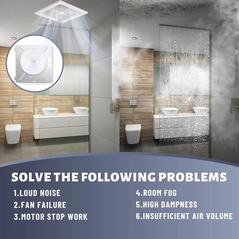Illustration of a bathroom using 8664RP 8663RP for Nutone 8664RP/8663RP B Unit Bathroom Fan Motor to solve ventilation issues.