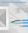 Quiet Bathroom Exhaust Fan With 90 CFM And 0.95 Sones For Fast Moisture Removal, wiring diagram view