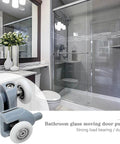 8 Pcs Shower Door Rollers Replacement Set with 25mm wheels in a bathroom setting