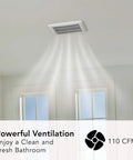 Powerful 110 CFM Bathroom Vent Fan With Quiet One Point Zero Sones And Easy Install ENERGY STAR Certified For Bathrooms Up To 105 Sq Ft By Broan NuTone ceiling installation