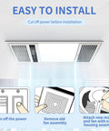 Installation guide for SM550 Universal Bathroom Vent Exhaust Fan Motor Replacement Kit SM550 Compatible with Nu.Tone Broan 50 CFM 120V 3000 RPM