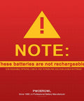 Non-rechargeable warning sign for High Capacity Alkaline AA AAA Batteries 16 Pack Long Lasting 10 Year Shelf Life