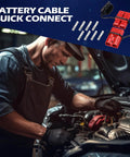 Mechanic using Six Piece Beefy 2 To 4 Gauge 175 Amp Battery Quick Connector Kit 12 To 36V for car engine setup