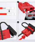 Four Pack 50 Amp Battery Quick Connect Disconnect Connector Kit For 6 To 12 AWG Cable 600V Wire Harness Plug installation steps