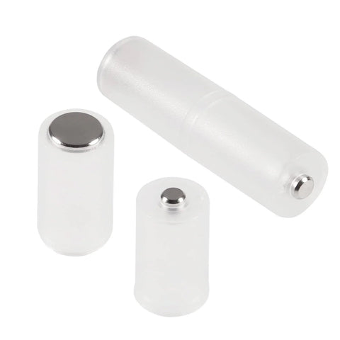 Close-up of 16 Piece Battery Converter Set AAA To AA And AA To C Adapters showing durable PP material converters