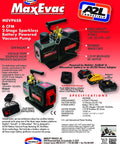 Go-To 6 CFM 2-Stage Sparkless Battery Powered Vacuum Pump For HVAC with battery compatibility details and specifications overview.