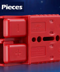Red Six Piece Beefy 2 To 4 Gauge 175 Amp Battery Quick Connector Kit 12 To 36V Wire Harness Disconnect Plug