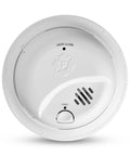 Front view of SMI100 Battery Operated Smoke Alarm with Test and Silence Button, featuring easy-access battery compartment, 1-pack.