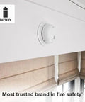 SMI100 Battery Operated Smoke Alarm With Test And Silence Button installed on ceiling