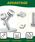 Close-up of 72Pcs Battery Terminal Bolts and Nuts Set M6 with square nuts and corrosion resistance features.