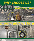 72Pcs Battery Terminal Bolts and Nuts Set M6 10 12 14 16 18 20mm 304 Stainless Steel With Square Nuts For ATV Scooter, showing rust-free installation.