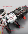 bayite 12V DC Fresh Water Pressure Diaphragm Pump with Hose Clamps Self Priming Sprayer Pump with Pressure Switch for RV Camper Marine Boat