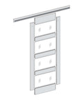 36 Inch Contemporary Sliding Barn Door With Frosted Glass Panels For Modern Rooms And Tight Spaces, A Space Saving Door With Sleek Hardware