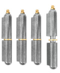 4 Pcs 4 Inch BBQ Smoker Bullet Weld On Hinges Heavy Duty Weldable Carbon Steel Barrel Hinges