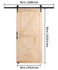 42 Inch By 84 Inch Sliding Barn Door With Hardware Kit Smooth And Quiet Operation Includes 8 In 1 Floor Guide And Handle