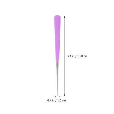 Bead Hole Reamer Tool For Jewelry Making By EXCEART Pro Grade Hole Enlarger with 5.1 inch anti-skid handle dimensions shown