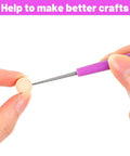 2 Pack Bead Reamer Set With Purple Handles For Jewelry Making Pro Grade Enlarge And Smooth Holes In Glass Wood Plastic And Metal Beads
