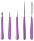 Bead Reamer Set For Jewelry Making Five Piece Stainless Steel Bead Hole Enlarger Tool With Acrylic Handles