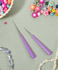 2 Piece Bead Reamer Tool Set With Diamond Tipped Reamers For Jewelry Making, Hole Enlarger for beads on a crafting mat.