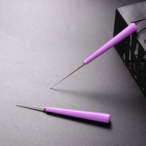 Bead Hole Reamer Tool For Jewelry Making By EXCEART Pro Grade Hole Enlarger with pink ergonomic anti-skid handle.
