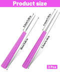 2 Pack Bead Reamer Set With Purple Handles For Jewelry Making Pro Grade Enlarge And Smooth Holes In Glass Wood Plastic And Metal Beads