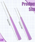 2 Piece Bead Reamer Tool Set With Diamond Tipped Reamers For Jewelry Making, hole enlarger with purple handles, showing sizes 10cm and 12.5cm.