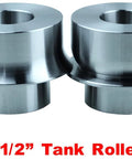 1/2" tank roller from Eight Radius Die Set For Bead Roller With 22mm Shaft Includes Four Pairs Of Dies Five Sixteenths One Half One And One Half Inch Radii Cr12 Steel With 35 Hrc Hardness