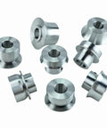 Eight Radius Die Set For Bead Roller With 22mm Shaft Includes Four Pairs Of Dies Five Sixteenths One Half One And One Half Inch Radii Cr12 Steel