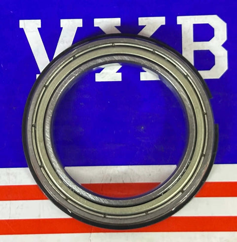6806ZZNR Bearing 30x42x7 Shielded Snap Ring viewed from the front highlighting chrome steel construction.