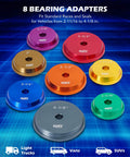 Heavy Duty Bearing Race And Seal Driver Kit 15 Piece With 2 11 16 Inch To 4 1 8 Inch Adapters Knurled And Pneumatic Handles