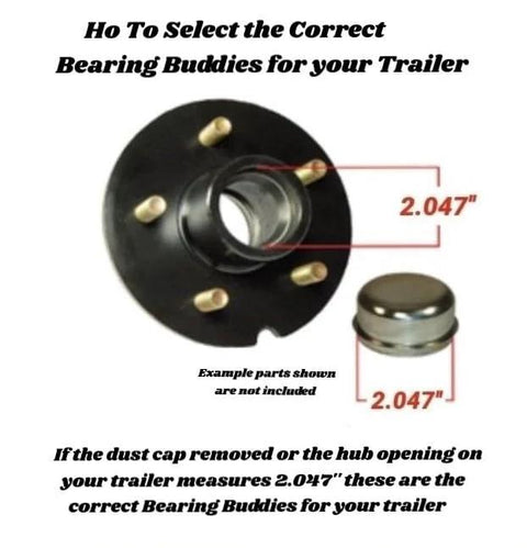 Premium Chrome Plated Bearing Protector With 19B Bra And Blue Grease Indicator For 2.047 Inch Hub ID illustration