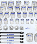Universal Bearing And Bushing Removal And Installation Kit For Cars And Light Vehicles 37 Piece Pull And Press Sleeve Set with sleeves and spindles