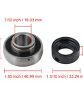 Three Quarters Inch Shaft Insert Bearing With Eccentric Locking Collar And Forty Seven Millimeter Outer Diameter dimensions