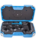 TMFT 36 Bearing Fitting Tool Kit with 36 impact rings, 3 sleeves, and dead-blow hammer in durable carry case for mounting bearings.