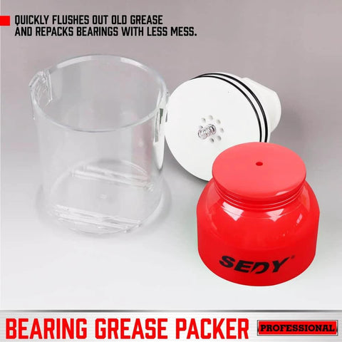 Premium Bearing Packer Kit, Handy Wheel Bearing Packer Tool Portable Wheel Bearing Grease Packer components on display