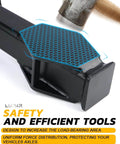 Close-up of Wheel Bearing Hub Removal Tools Kit for Axle Bolt 5, 6, 8 Lug Hubs Buster Puller, showing safety design and tool handle.