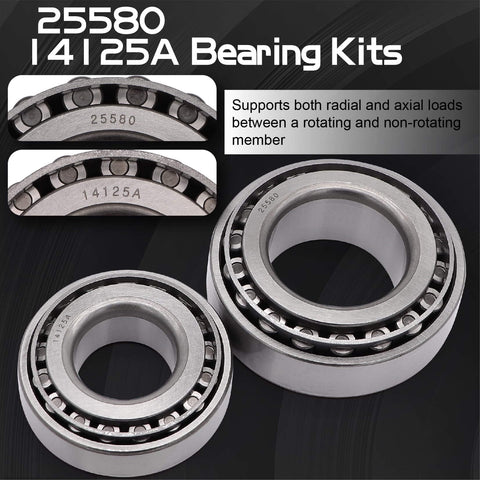 Boat Trailer Hub Bearing Kit For 5200 To 7000 Lb Tandem Axles Includes Inner Bearings 25580 Inner Races 25520 Outer Bearings 14125A