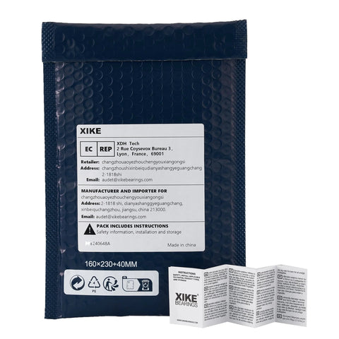 6301 2RS Pre-Lubricated Deep Groove Ball Bearing packaging with product instructions, showing label details and manufacturer info.