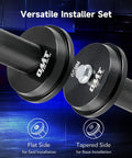 Bearing Press Kit, 10pc Bearing Race and Seal Driver Set, close-up of installer with flat and tapered sides for seal and race use
