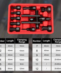 Bearing Puller Kit, 10 Pcs Blind Hole Bearing Puller Set, 8-25 mm Motorcycle Wheel Inner Bearing Puller Tool Set in red case