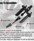 Easy to assemble instructions for 12 Piece Blind Hole Collet Bearing Puller Set With Slide Hammer For 8 To 32 Mm Internal Bearing Extractor Kit.
