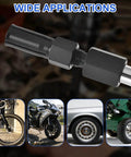12PCS Blind Hole Bearing Puller Set with Slide Hammer shown with bike, motorcycle, car, and tractor applications.