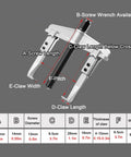 Heavy-Duty Bearing Puller Set diagram with measurements, includes Two Jaw Adjustable Pulley Puller Tool for mechanics and auto repair.