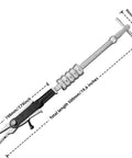 Internal Bearing Puller With Slide Hammer Pro Grade Bearing Extractor For 16-45mm Bearings, shown with expandable collets and measurements